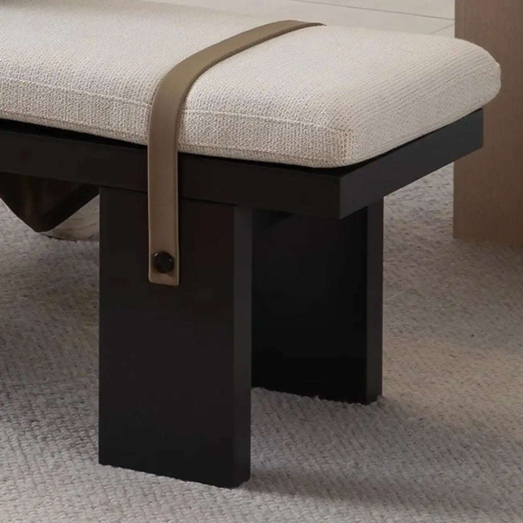 Minimalist Upholstered Bedroom Bench with Soft Cushion