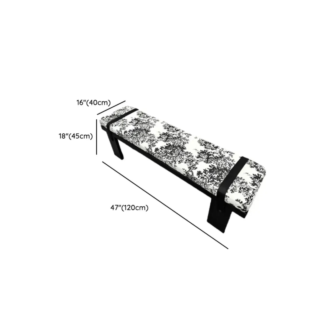 Minimalist Upholstered Bedroom Bench with Soft Cushion