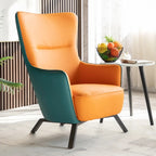 Small Accent Chair Faux Leather Living Room