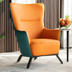Small Accent Chair Faux Leather Living Room