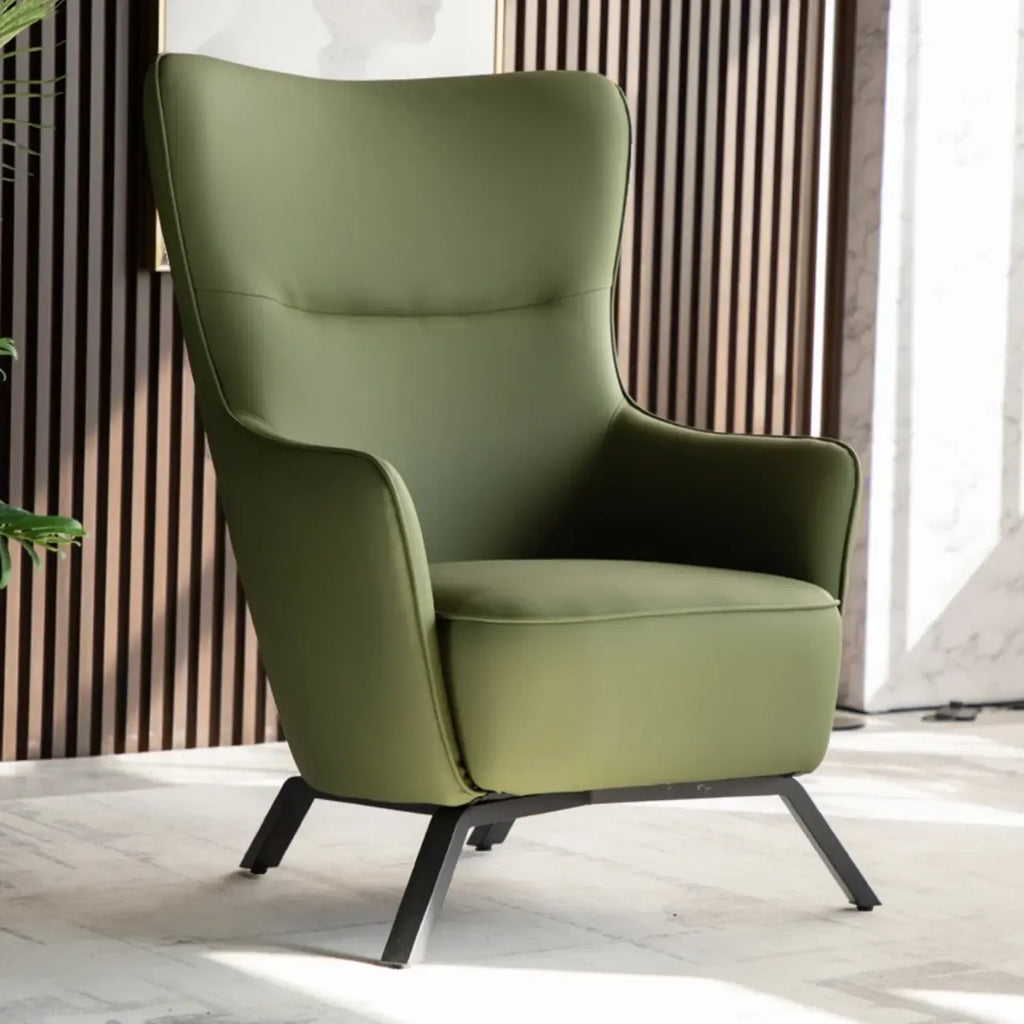 Small Accent Chair Faux Leather Living Room