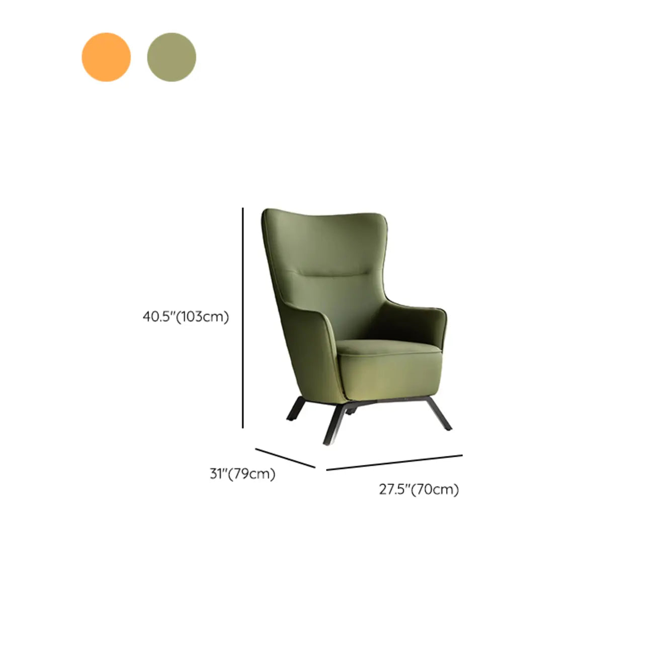 Small Accent Chair Faux Leather Living Room