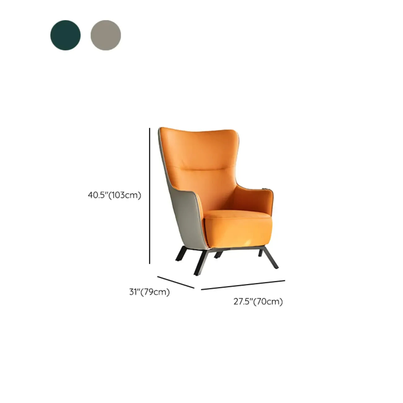 Small Accent Chair Faux Leather Living Room