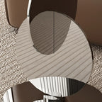 Modern Round Glass Top Stainless Pedestal Side Table