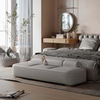 Modern Upholstered Leather Tufted Long Bedroom Bench