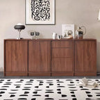 Modern Wood Buffet with Alterable Shelf and Doors
