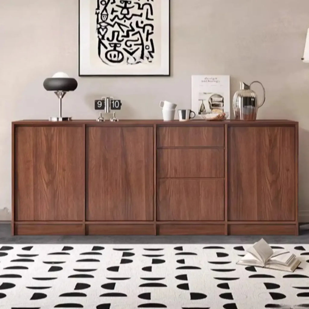 Modern Wood Buffet with Alterable Shelf and Doors