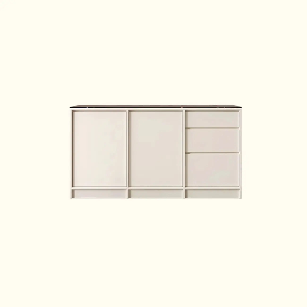 Modern Wood Buffet with Alterable Shelf and Doors