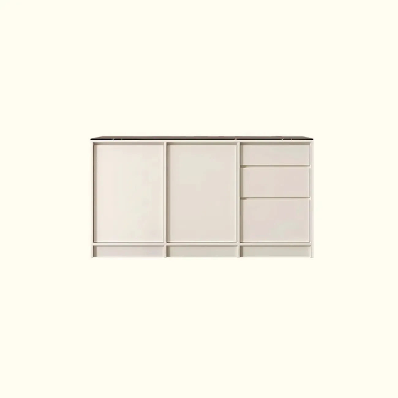 Modern Wood Buffet with Alterable Shelf and Doors