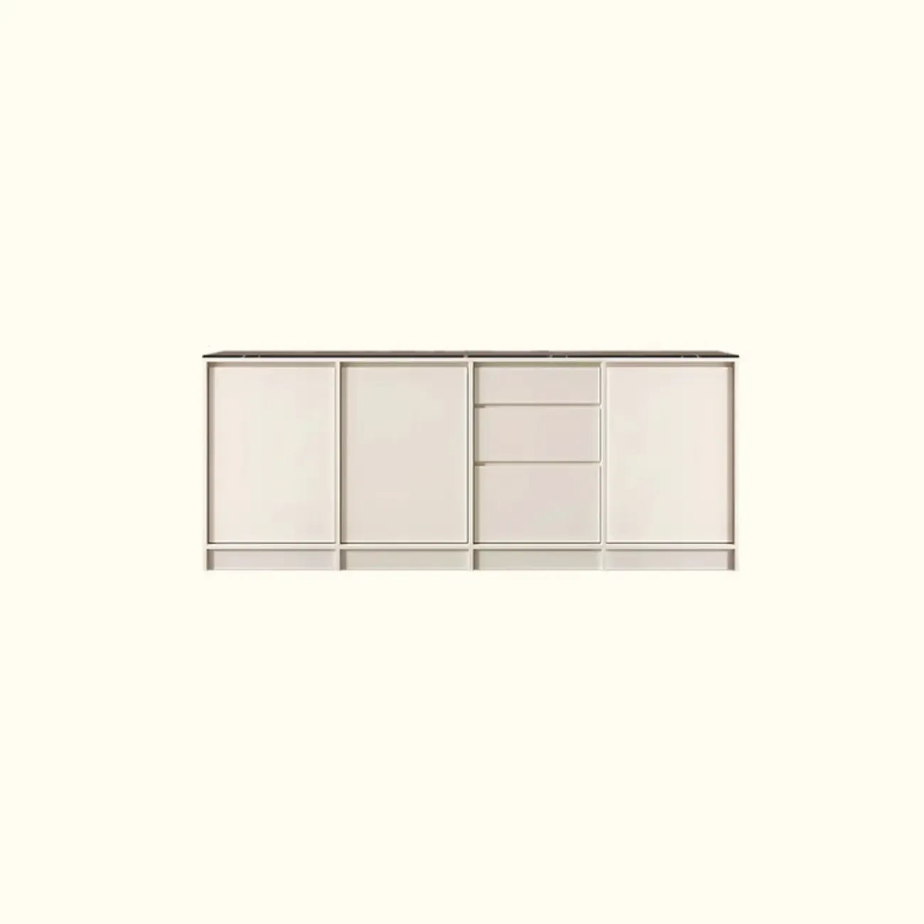 Modern Wood Buffet with Alterable Shelf and Doors