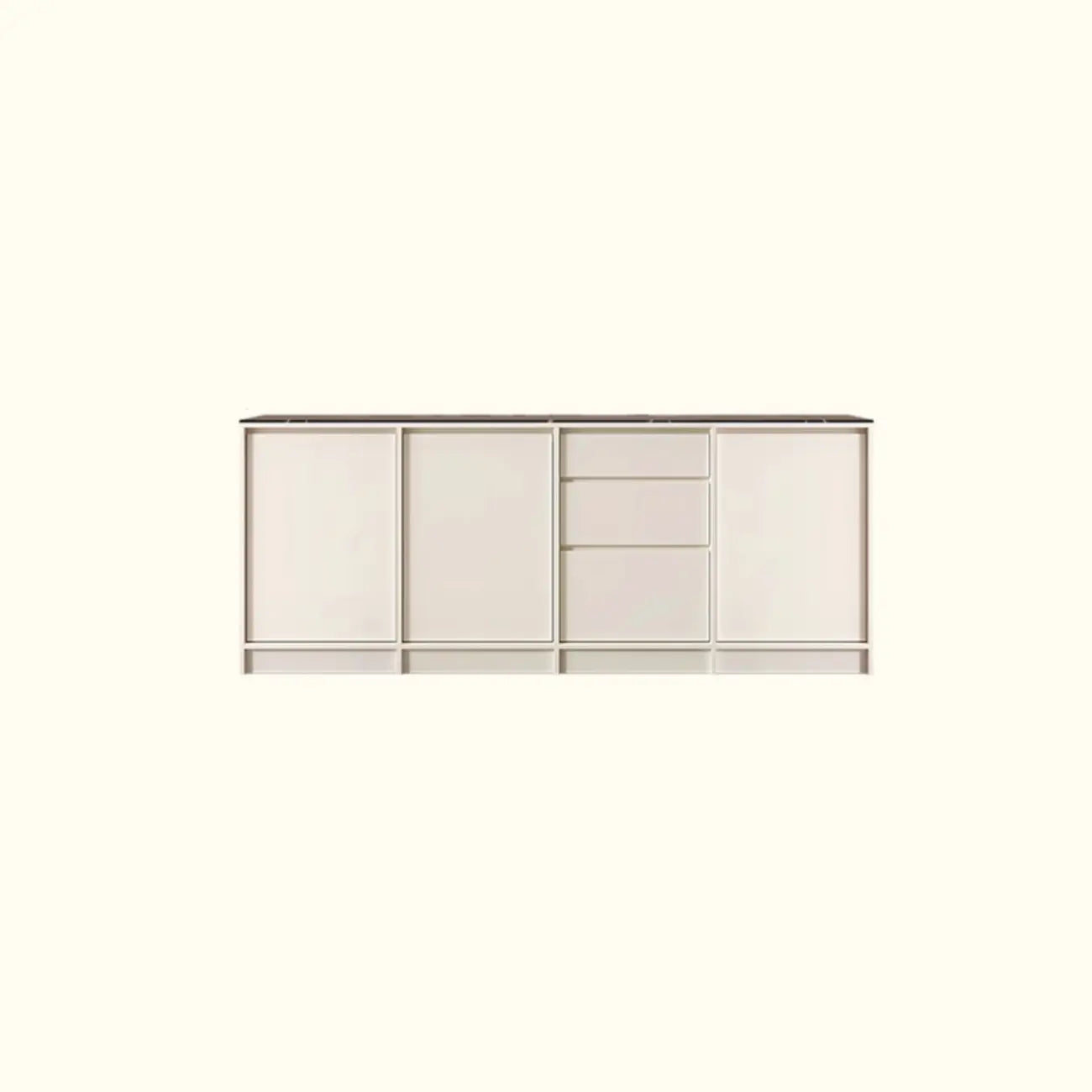 Modern Wood Buffet with Alterable Shelf and Doors