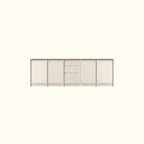 Modern Wood Buffet with Alterable Shelf and Doors