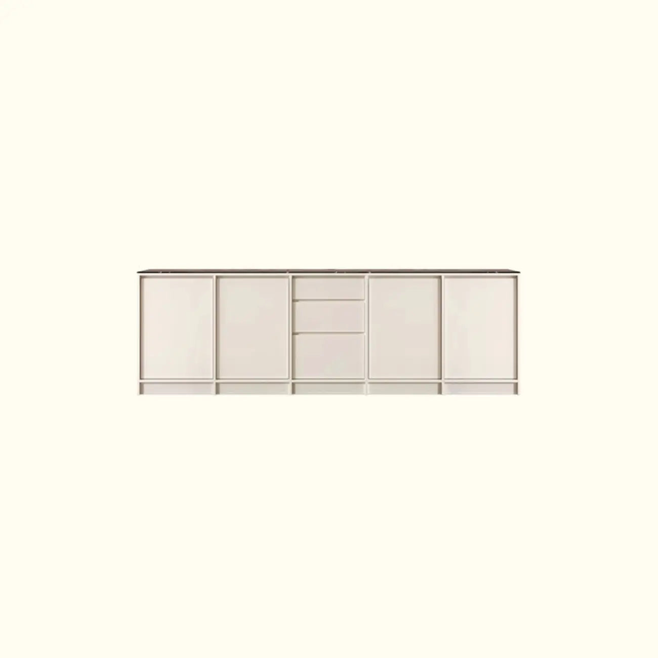 Modern Wood Buffet with Alterable Shelf and Doors