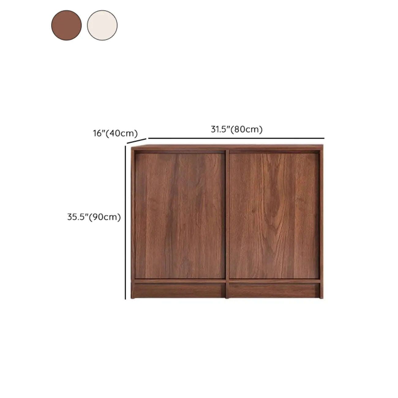 Modern Wood Buffet with Alterable Shelf and Doors