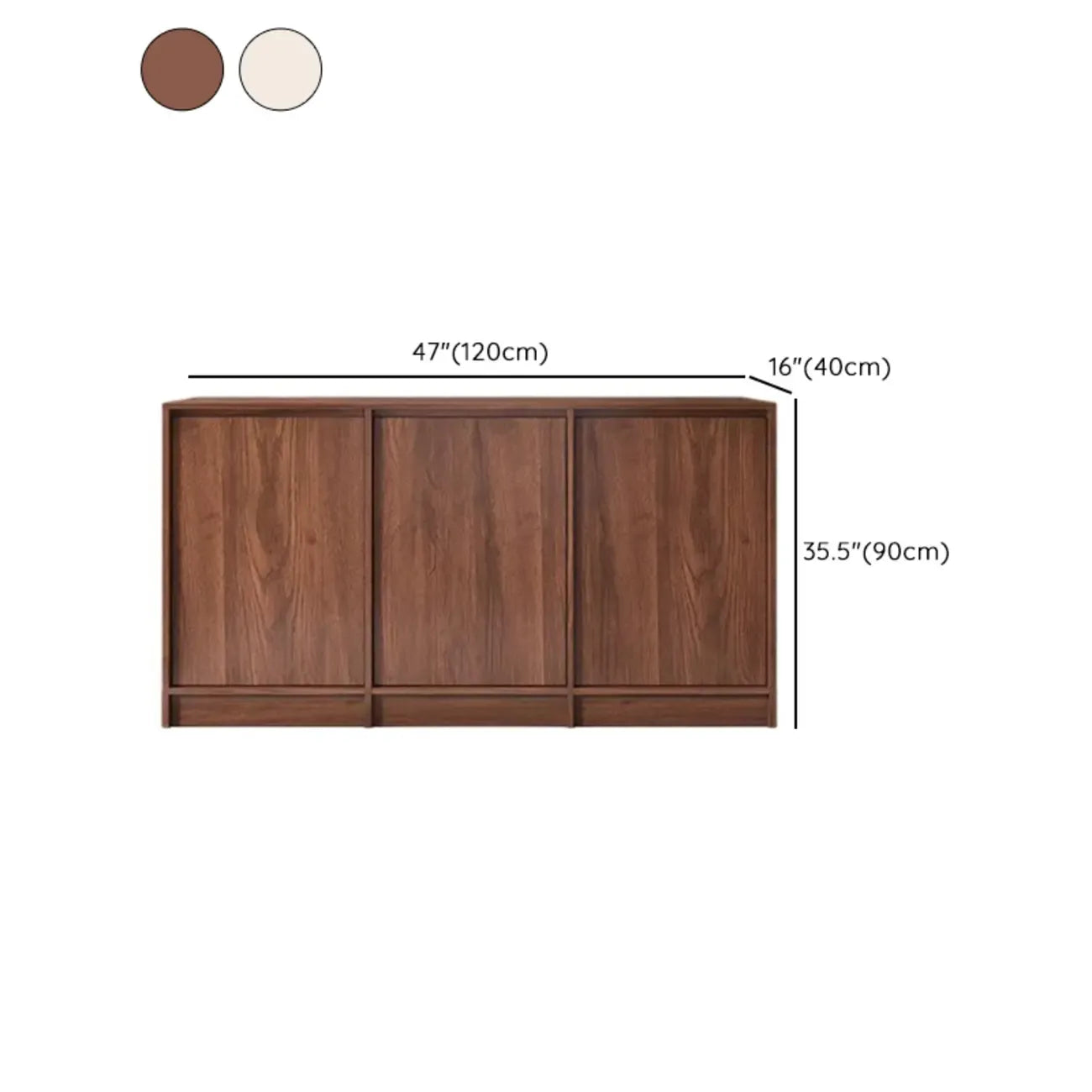 Modern Wood Buffet with Alterable Shelf and Doors