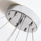 Gold Crystal Circular Glass Beads Modern Chandelier