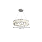 Gold Crystal Circular Glass Beads Modern Chandelier