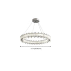 Gold Crystal Circular Glass Beads Modern Chandelier