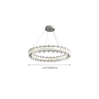 Gold Crystal Circular Glass Beads Modern Chandelier