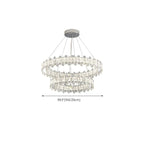 Gold Crystal Circular Glass Beads Modern Chandelier