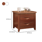 Modern Natural Wood Nightstand with 2 Drawers