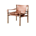 Mid-Century Modern Arm Chair Saddle Leather Living Room