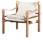 Mid-Century Modern Arm Chair Saddle Leather Living Room