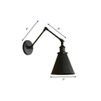 Industrial Metal Cone Swing Arm Wall Light