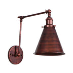 Industrial Metal Cone Swing Arm Wall Light