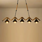 Industrial Metal Hemp Rope Pendant Light