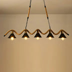 Industrial Metal Hemp Rope Pendant Light