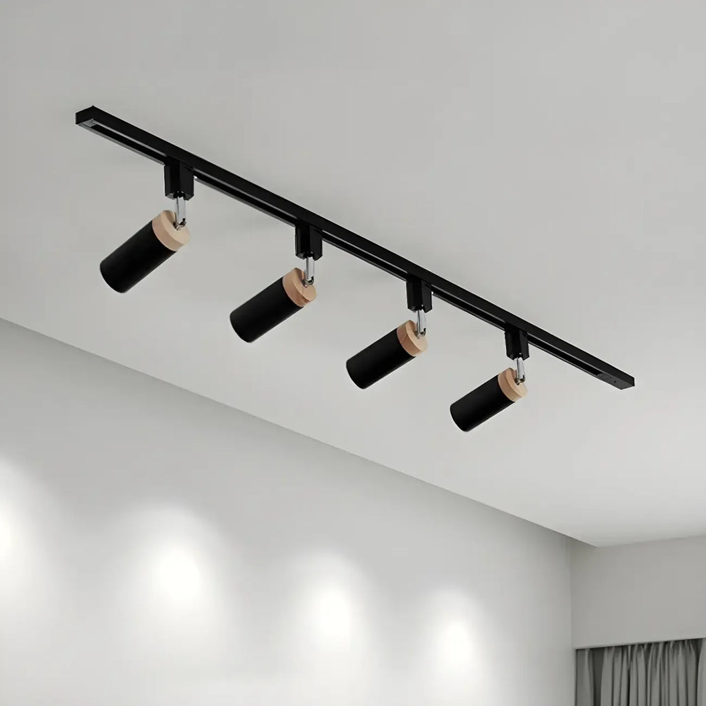 4-Light Metal Modern LED Track Lighting Fixture Adjustable Head