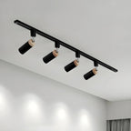 4-Light Metal Modern LED Track Lighting Fixture Adjustable Head