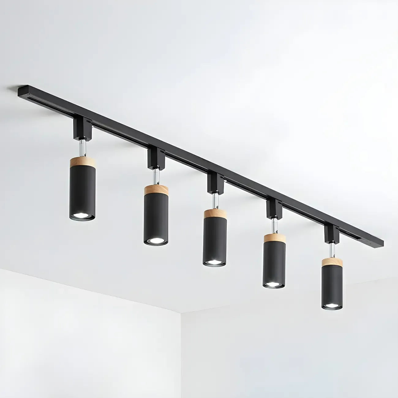 4-Light Metal Modern LED Track Lighting Fixture Adjustable Head