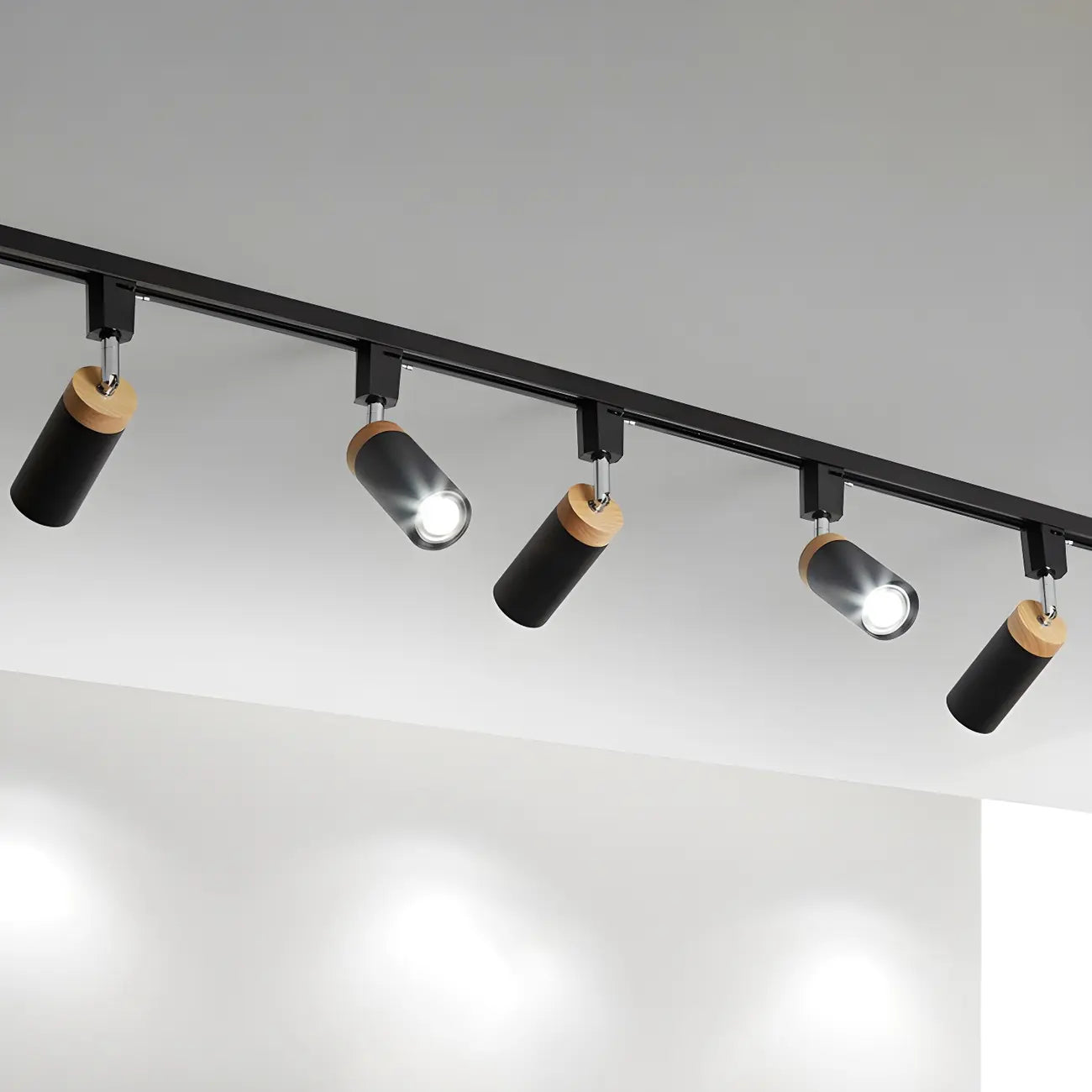 4-Light Metal Modern LED Track Lighting Fixture Adjustable Head