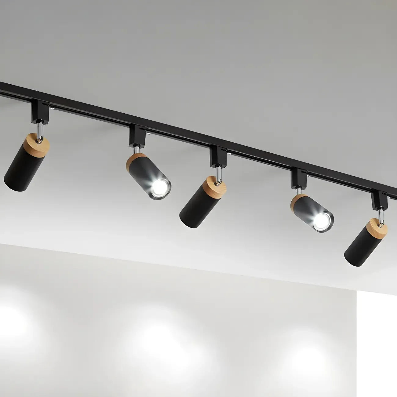 4-Light Metal Modern LED Track Lighting Fixture Adjustable Head