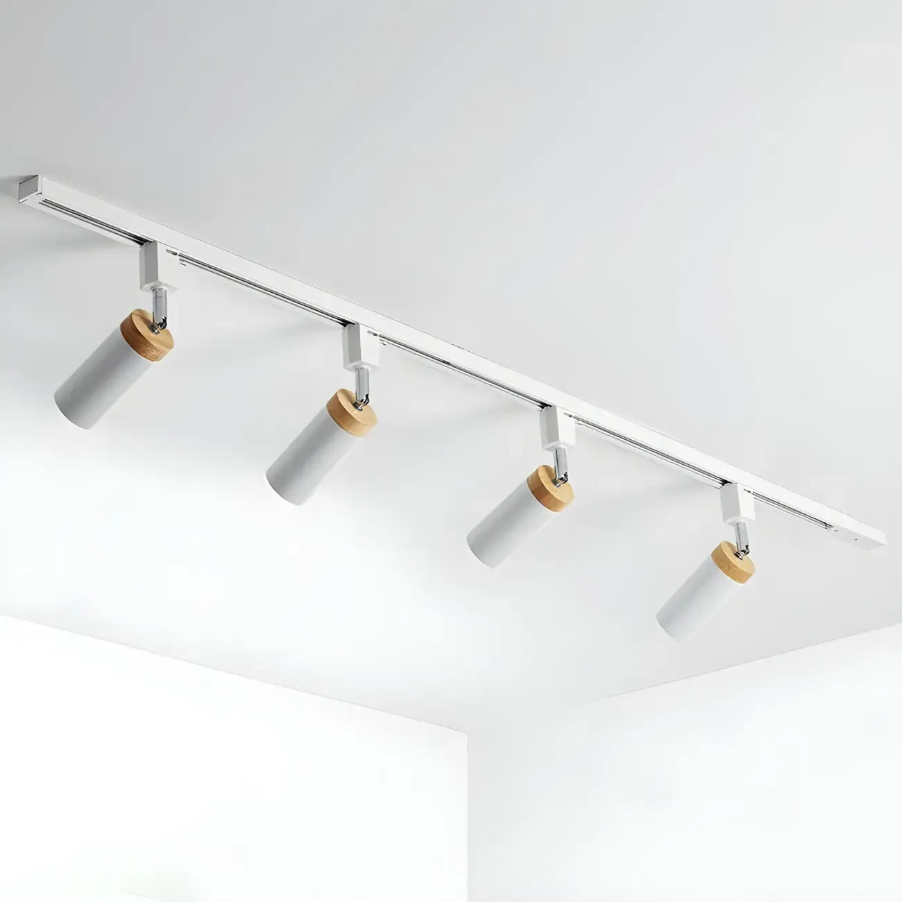 4-Light Metal Modern LED Track Lighting Fixture Adjustable Head