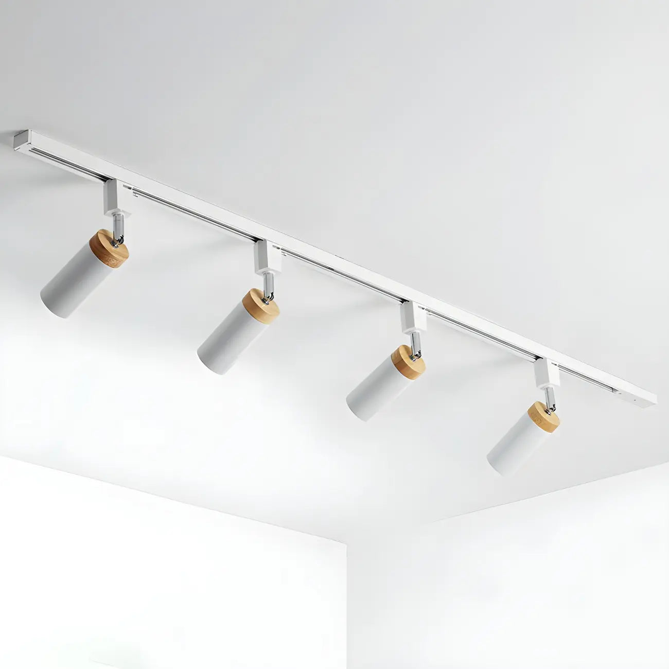 4-Light Metal Modern LED Track Lighting Fixture Adjustable Head