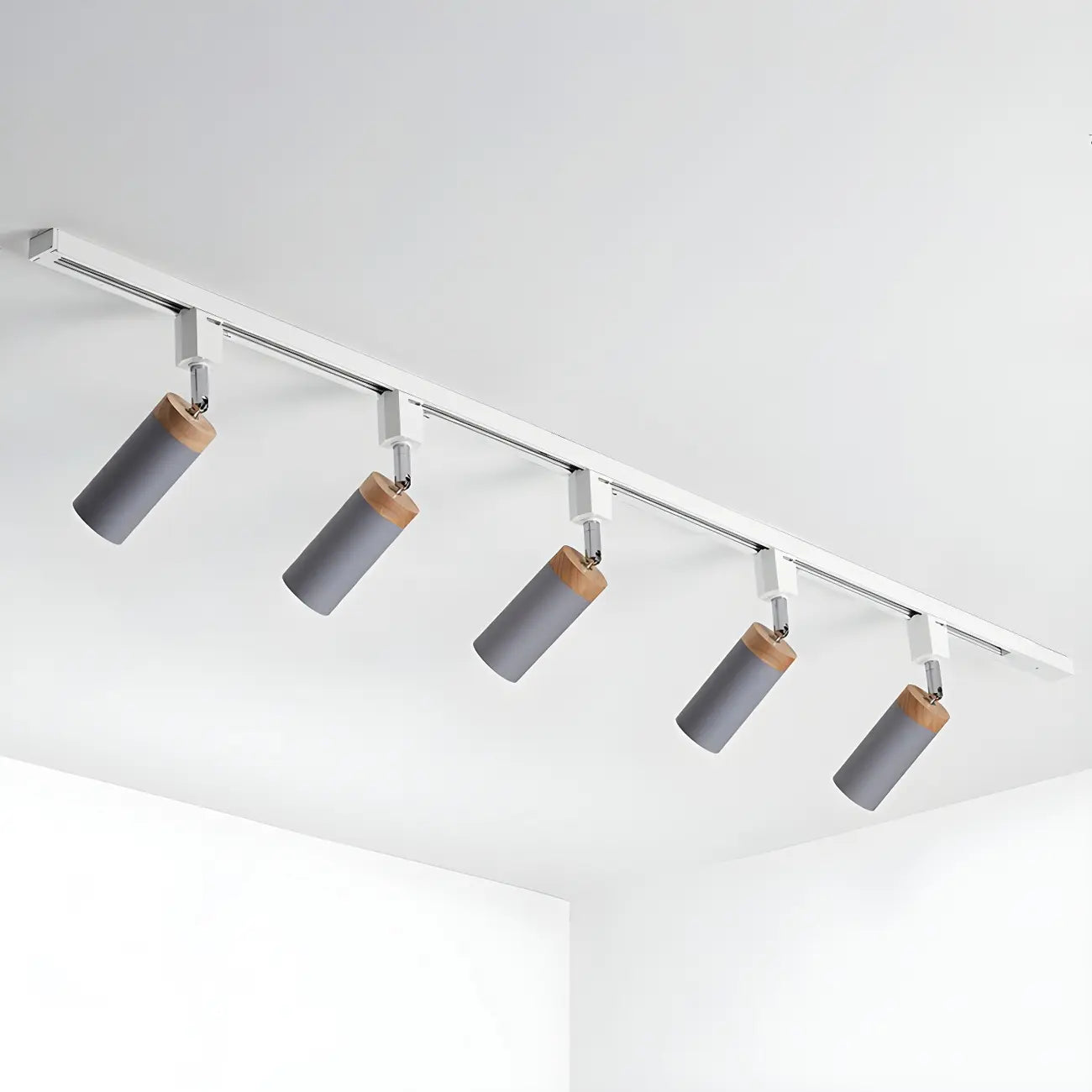 4-Light Metal Modern LED Track Lighting Fixture Adjustable Head