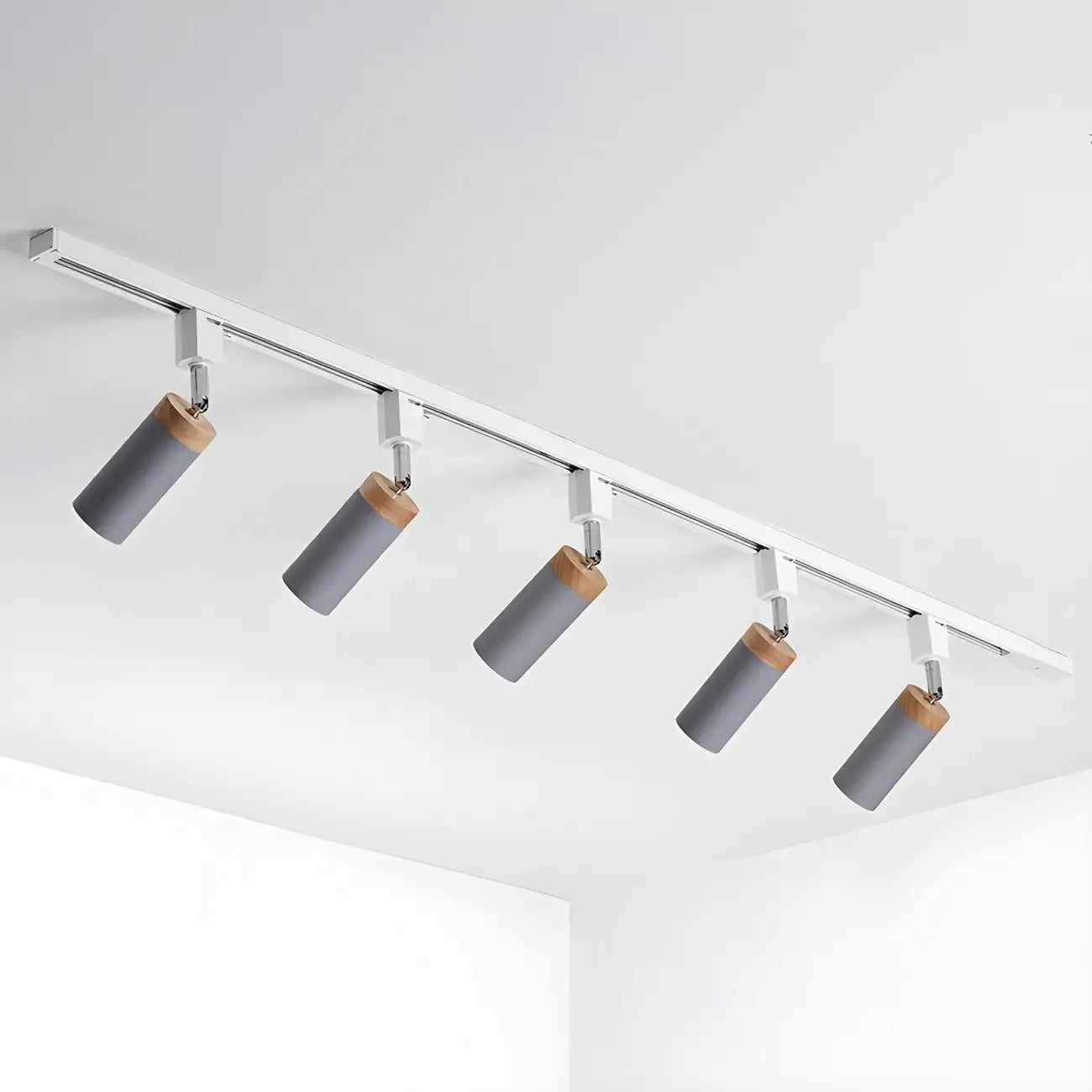 4-Light Metal Modern LED Track Lighting Fixture Adjustable Head