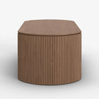 Mid-Century Modern Oval Wooden Lift-Top Coffee Table