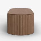 Mid-Century Modern Oval Wooden Lift-Top Coffee Table