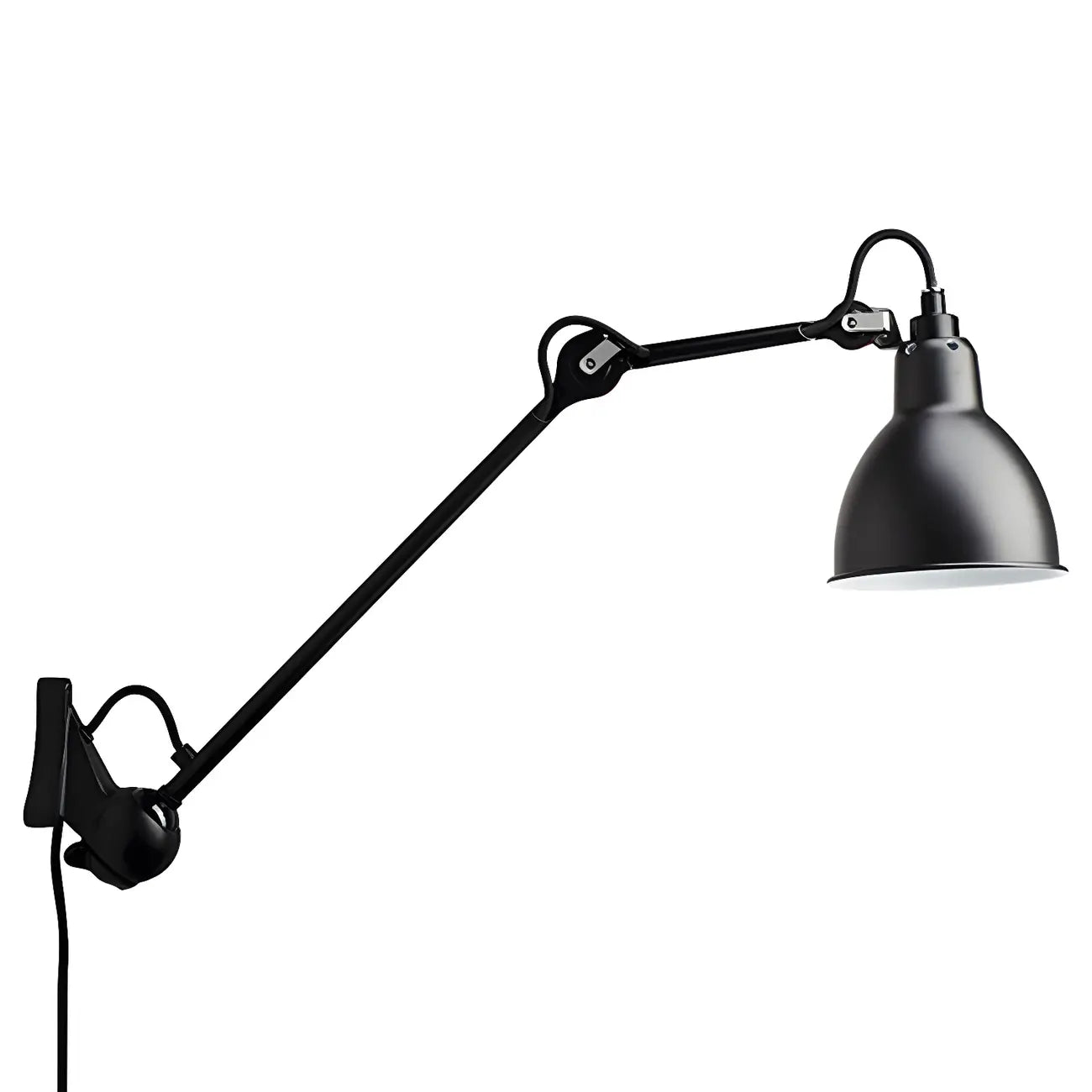 Industrial Metal Black Adjustable Swing Arm Wall Light