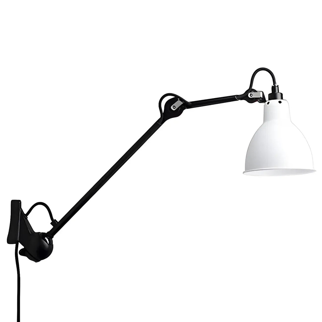 Industrial Metal Black Adjustable Swing Arm Wall Light