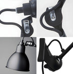 Industrial Metal Black Adjustable Swing Arm Wall Light