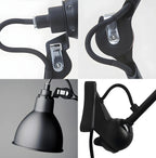 Industrial Metal Black Adjustable Swing Arm Wall Light
