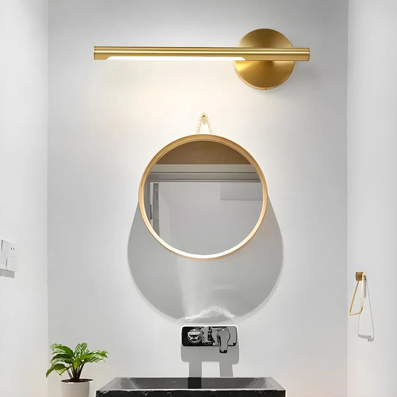 Colonial Gold Bar Shape Bathroom LED Vanity Light