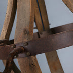 Rustic Wood Shadeless Candelabra Chandelier