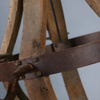 Rustic Wood Shadeless Candelabra Chandelier
