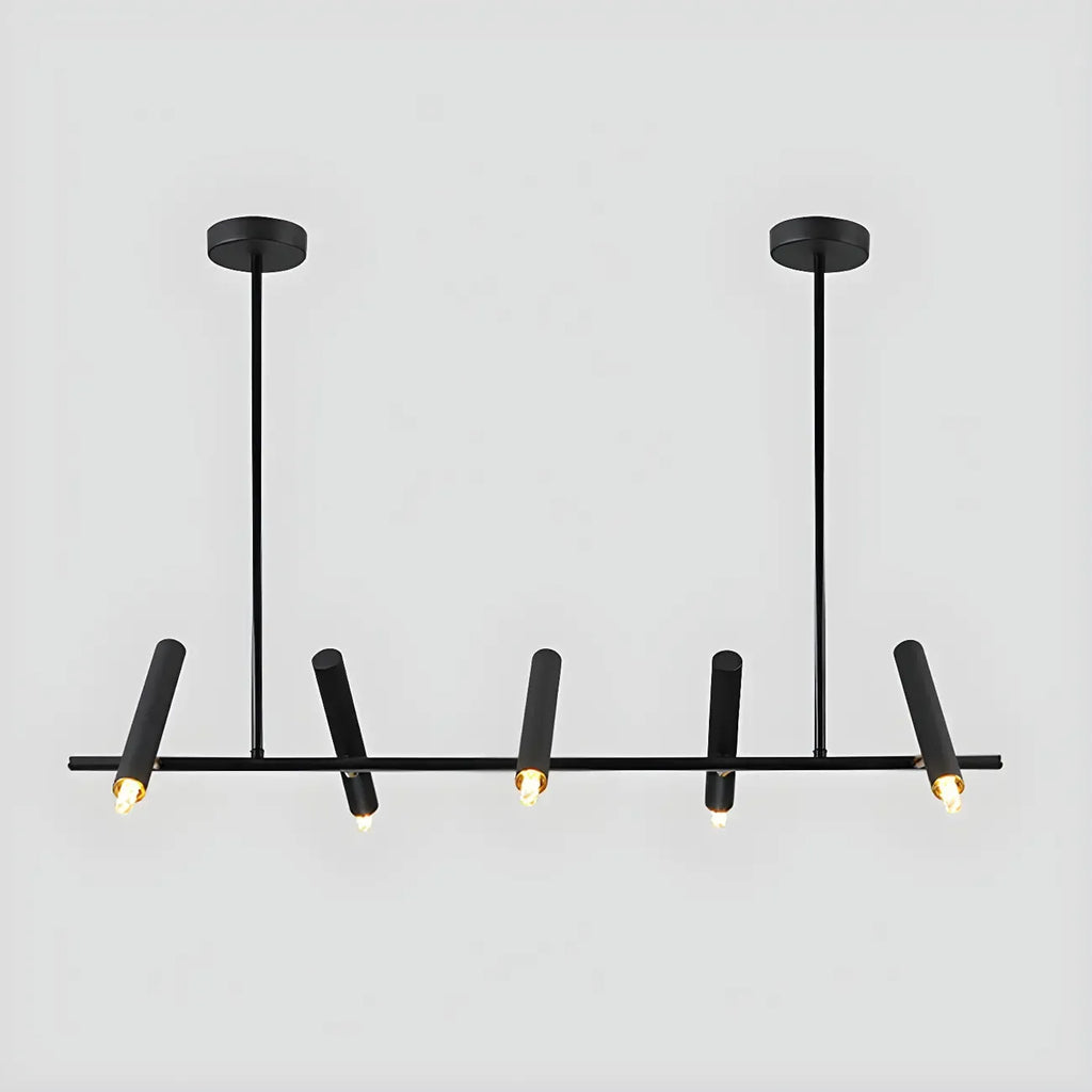 Modern Black Linear Island Pendant Light for Kitchen